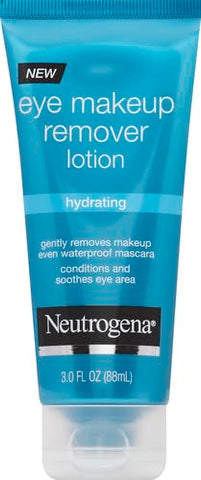 Neutrogena Hydrating Eye Makeup Remover Lotion, Gentle Daily Makeup Remover with Skin-Soothing Aloe and Cucumber Extracts to Remove Even Waterproof Mascara, Fragrance-Free, 3 oz
