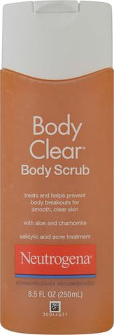 Neutrogena Body Scrub, Oil Free, Acne | With Salicylic Acid | For Back, Chest & Shoulders | 8.5 fl. oz | Pack of 2