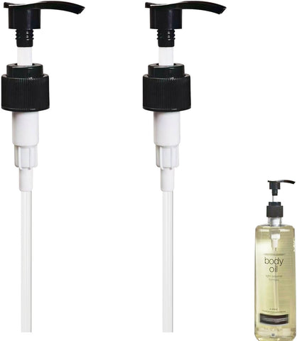 Dispenser Pump Compatible with Neutrogena Body Oil, Black Pump for Bottle 16 Fl Oz, 2 Pieces