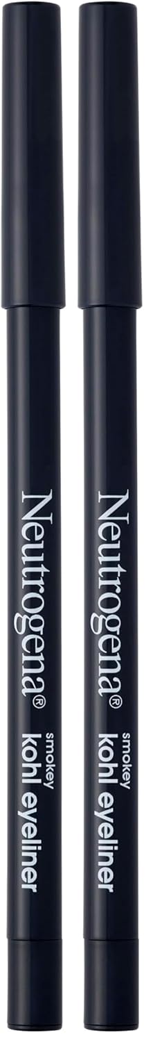 Neutrogena Smokey Kohl Eyeliner with Antioxidant Vitamin E, Water-Resistant & Smooth-Gliding Eyeliner Makeup, Smokey Gray, 0.014 oz (Pack of 2)