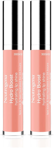 Neutrogena Hydro Boost Moisturizing Lip Gloss, Hydrating Non-Stick and Non-Drying Luminous Tinted Lip Shine with Hyaluronic Acid to Soften and Condition Lips, 23 Ballet Pink Color, 0.10 oz (Pack of 2)