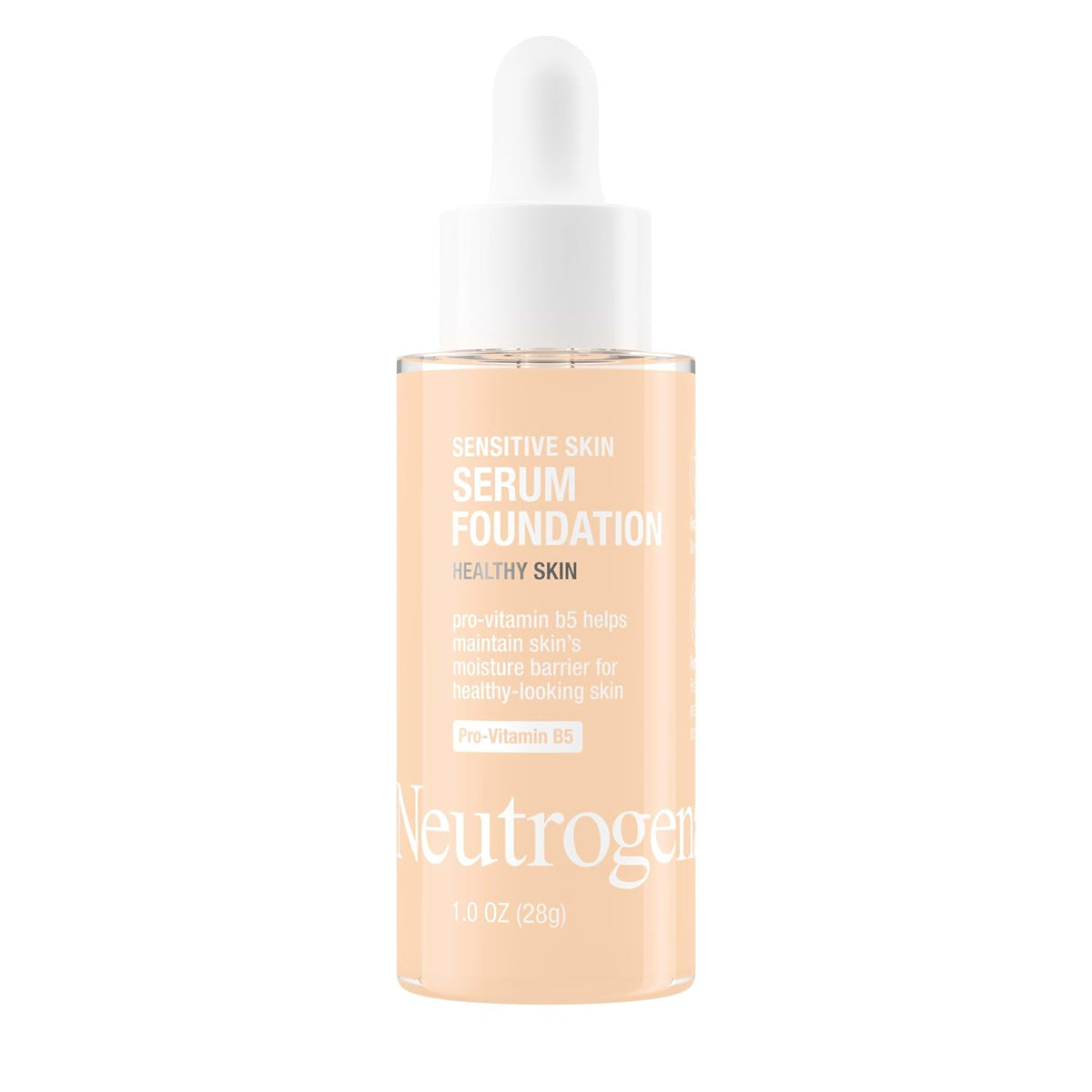 Neutrogena Healthy Skin Sensitive Skin Serum Foundation with Pro-Vitamin B5, Color Correcting & Pore Minimizing Liquid Foundation & Face Serum, Buildable Coverage, Light 01, 1 oz