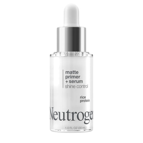 Neutrogena Shine Control Matte Booster Face Primer & Serum, Skin-Mattifying Serum-to-Primer with Rice Protein, Absorbs Excess Oil & Keeps Skin Shine Free, 1.0 fl. oz