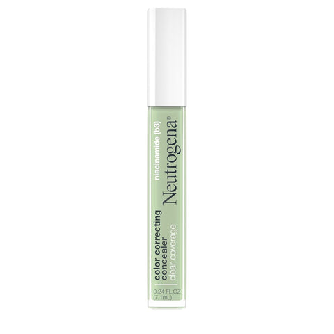 Neutrogena Clear Coverage Color Correcting Lightweight Face Concealer Makeup with Niacinamide & Green Pigment to Help Reduce Redness, 0.24 Fl Oz