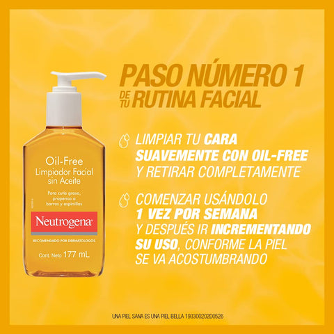 Neutrogena Oil-Free Acne Face Wash, Breakout Prone Skin Facial Cleanser with 2% Salicylic Acid Acne Treatment for Face, 6 fl. Oz, (Pack of 2)