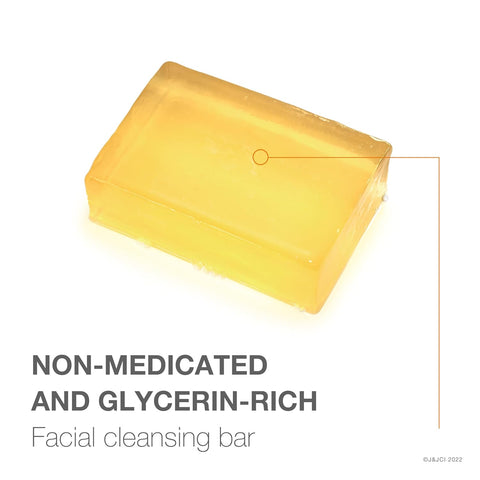 Neutrogena Facial Cleansing Bar for Acne-Prone Skin, Gentle Non-Medicated Daily Cleanser, Non-Comedogenic Transparent Soap with Glycerin, No Dyes or Detergents, 3.5 oz (Pack of 3)