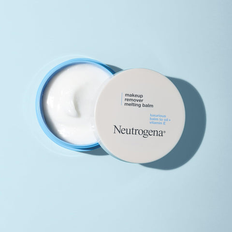 Neutrogena Makeup Remover Melting Balm to Oil with Vitamin E, Gentle and Nourishing Cleansing Balm for Eyes, Lips, or Face, Travel-Friendly for On-the-Go, 2.0 oz (Pack of 2)