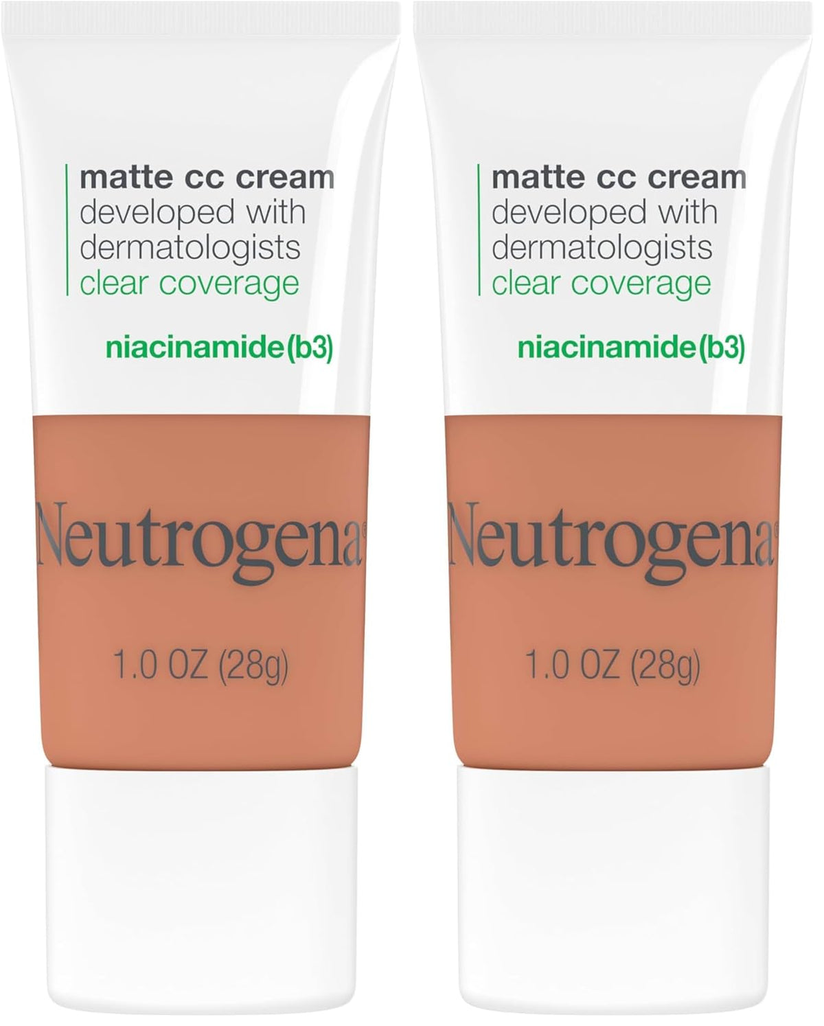NEUTROGENA Clear Coverage Color Correcting Cream 1.0 oz. 7.5 / Ginger (Pack of 2)