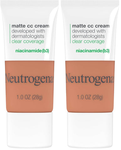 NEUTROGENA Clear Coverage Color Correcting Cream 1.0 oz. 7.5 / Ginger (Pack of 2)