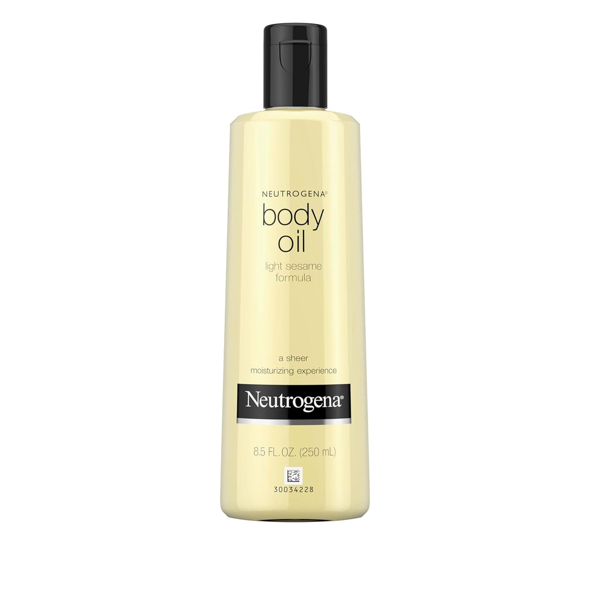 Neutrogena Body Oil Light Sesame Formula, 8.5 fl oz, Radiant Glow Moisturizer for Dry Skin, Bath & Shower Oil For Smooth and Hydrated Skin