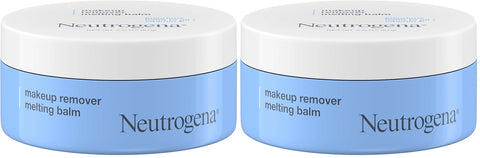 Neutrogena Makeup Remover Melting Balm to Oil with Vitamin E, Gentle and Nourishing Cleansing Balm for Eyes, Lips, or Face, Travel-Friendly for On-the-Go, 2.0 oz (Pack of 2)