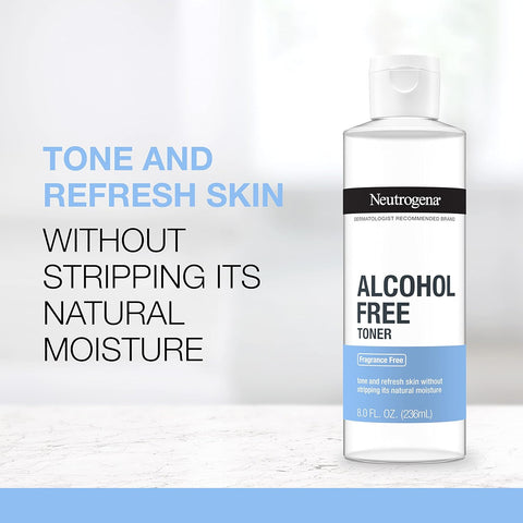 Neutrogena Alcohol-Free Gentle Face Toner | Fragrance-Free | Hypoallergenic | 8 fl. oz | Pack of 2