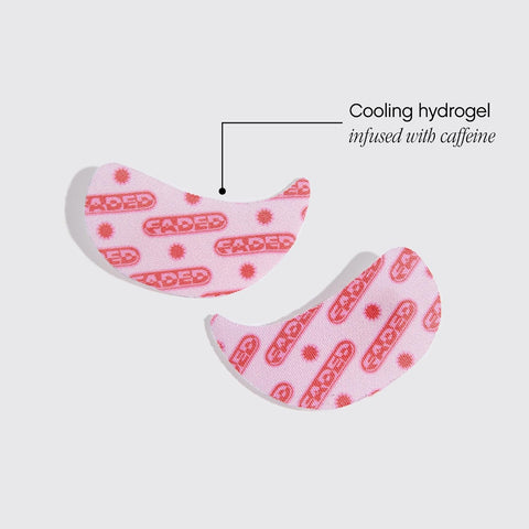 Topicals Faded Brightening Under Eye Masks | Patches to Depuff, Hydrate, Brighten and Cool | Reduce Dark Circles and Fine Lines | Contains Kojic Acid, Caffeine and Niacinamide (Set of 6)