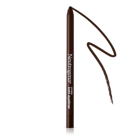 Neutrogena Smokey Kohl Eyeliner with Antioxidant Vitamin E, Water-Resistant & Smooth-Gliding Eyeliner Makeup, Dark Brown, 0.014 oz (Pack of 2)