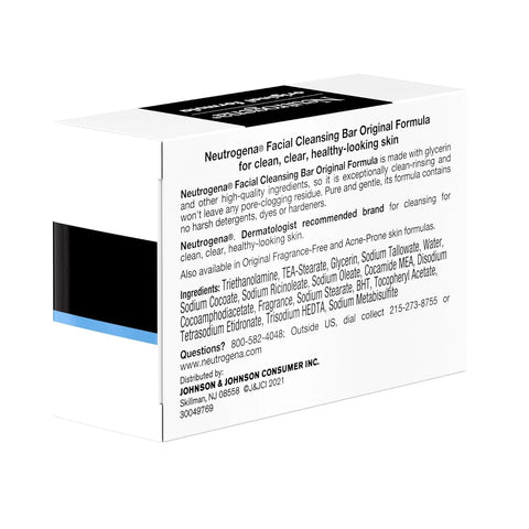 Neutrogena The Transparent Facial Bar Original Formula, 3.50 oz (Pack of 3)