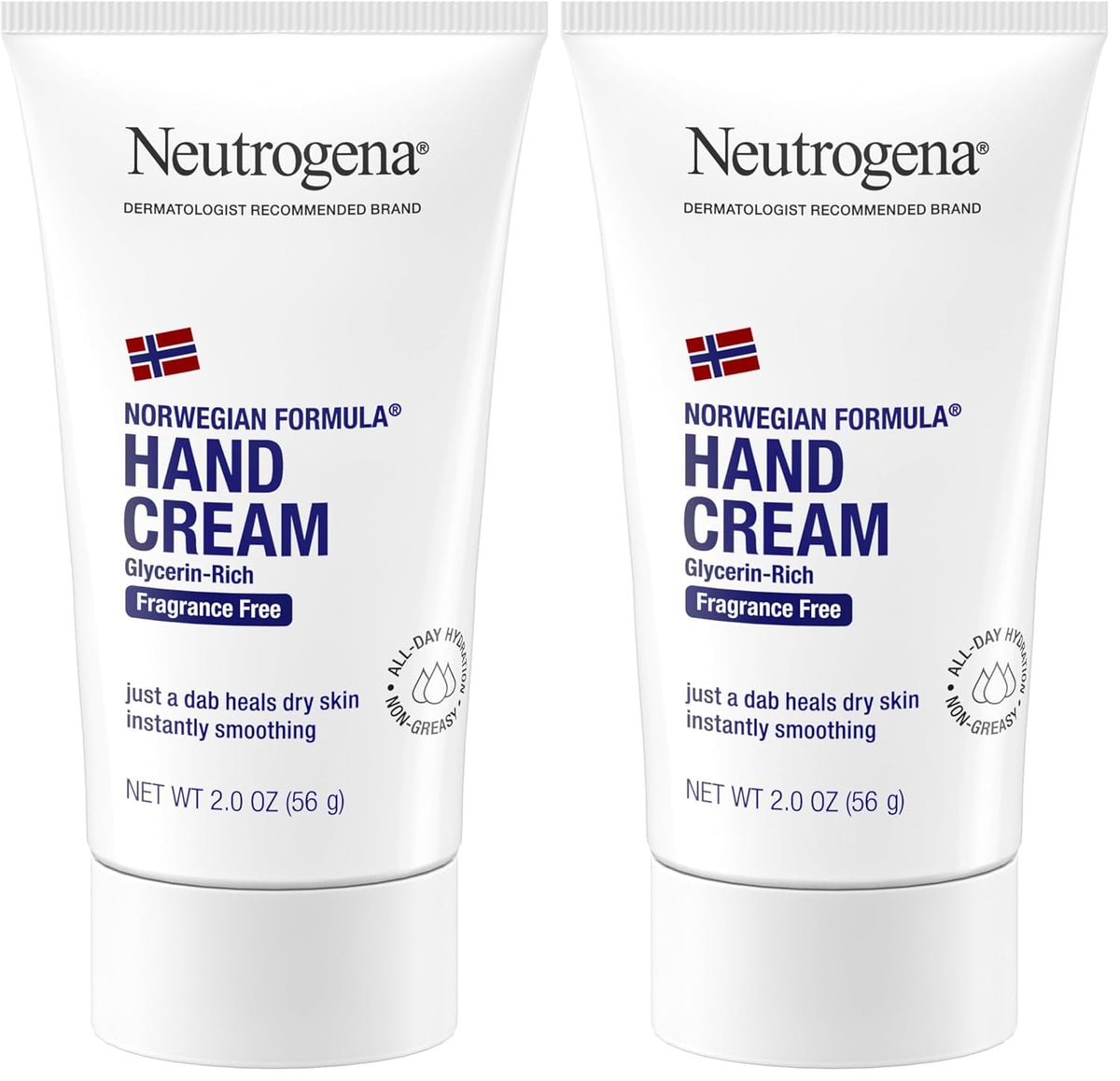 Neutrogena Norwegian Formula Hand Cream FragranceFree, 2 Ounce (Pack of 2)