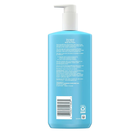 Neutrogena Hydro Boost Body Gel Cream, Hydrating Body Lotion with Hyaluronic Acid for Normal to Dry Skin, Hyaluronic Acid Lightweight Moisturizer, 16 oz, 2 Pack