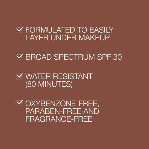 Neutrogena Purescreen+ Tinted Sunscreen for Face SPF 30, Broad Spectrum Mineral Sunscreen with Zinc Oxide & Vitamin E, Water Resistant, Fragrance Free, Deep, 1.1 fl oz