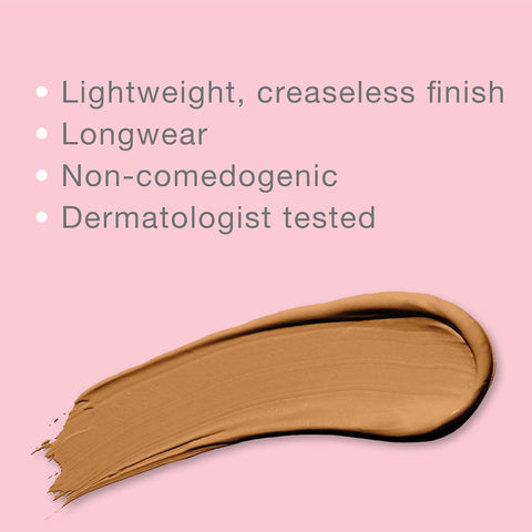 Neutrogena Healthy Skin Radiant Brightening Cream Concealer with Peptides & Vitamin E Antioxidant,Lightweight Perfecting Concealer Cream,Non-Comedogenic,Toffee Medium 03 with warm undertones,0.24 oz