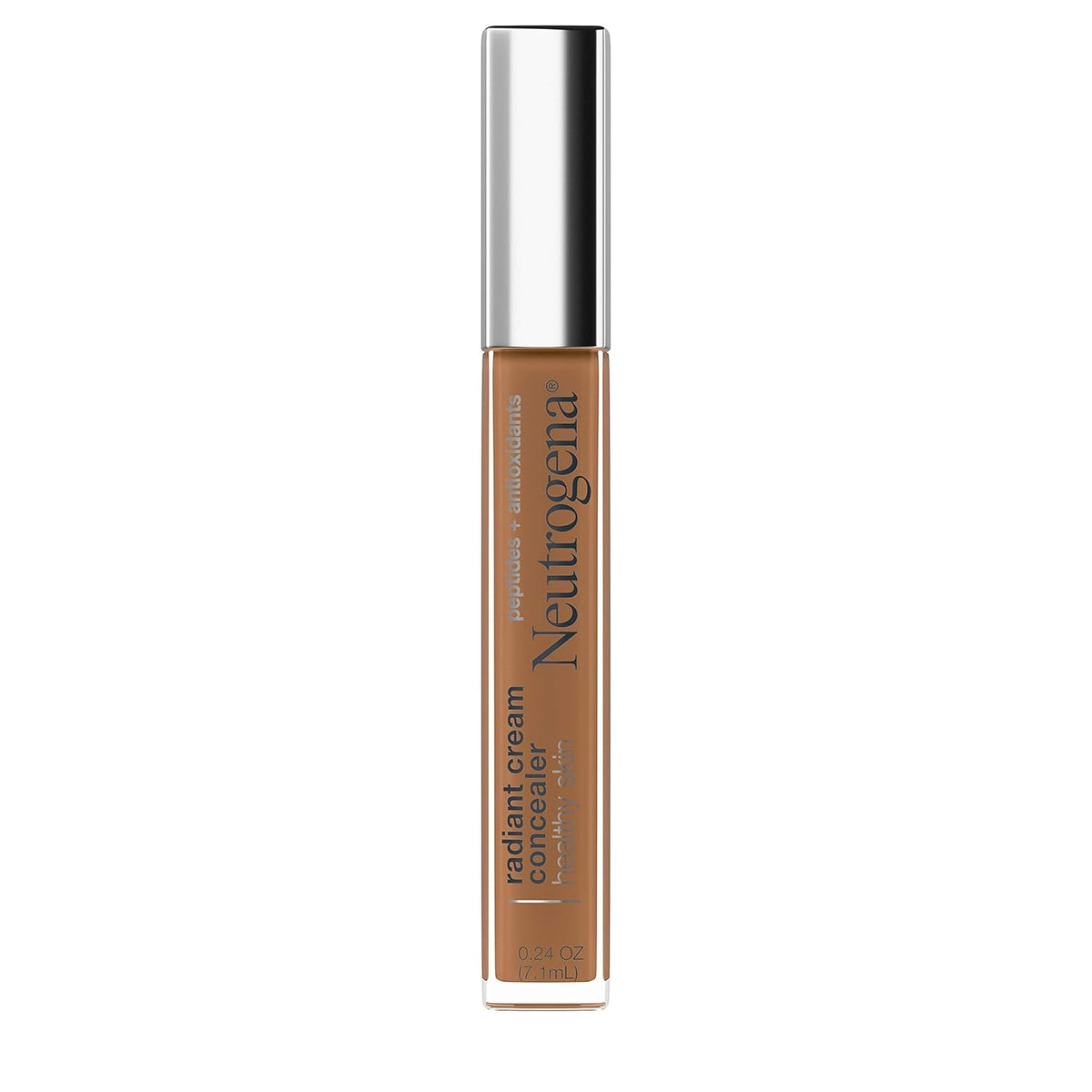Neutrogena Healthy Skin Radiant Brightening Cream with Peptides & Vitamin E Antioxidant, Lightweight Perfecting Concealer, Non-Comedogenic, Mocha Medium/Deep 03 with neutral undertones, 0.24 oz