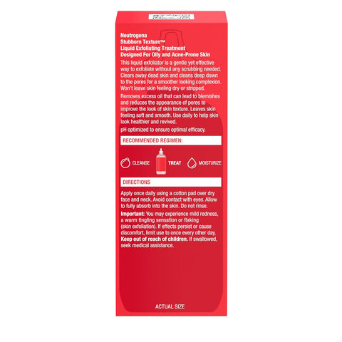 Neutrogena Stubborn Texture Liquid Exfoliant with 7% AHA Blend & Pro-Vitamin B5 designed for Acne-Prone & Oily Skin, Liquid Face Exfoliator, Oil- & Fragrance-Free, 4.3 fl. oz