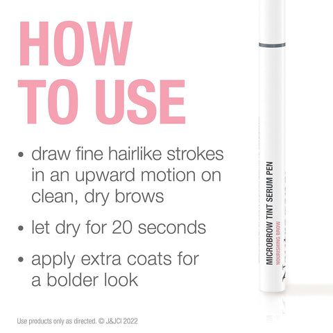 Neutrogena Microbrow Tint Serum Pen, Precision Tipped Tinted Eyebrow Pen with Panthenol to Nourish & Condition Brows, Helps Create Fuller, Natural-Looking Brows, Taupe, 0.016 Fl. Oz
