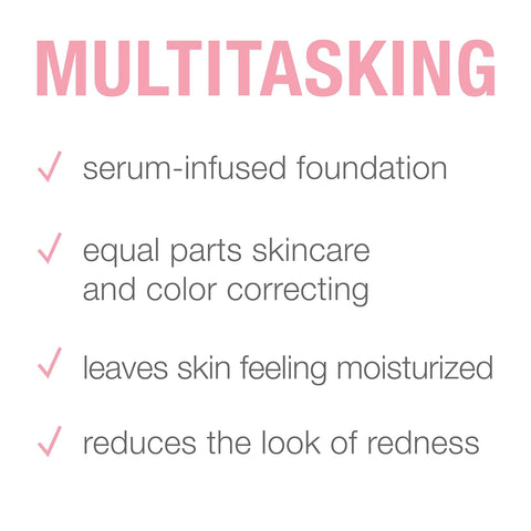 Neutrogena Healthy Skin Sensitive Skin Serum Foundation with Pro-Vitamin B5, Color Correcting & Pore Minimizing Liquid Foundation & Face Serum, Buildable Coverage, Medium/Deep 02, 1 oz
