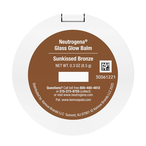 Neutrogena Glass Glow Balm Sunkissed Bronze, Balm Makeup for Dewy Radiant Skin, 0.3 oz