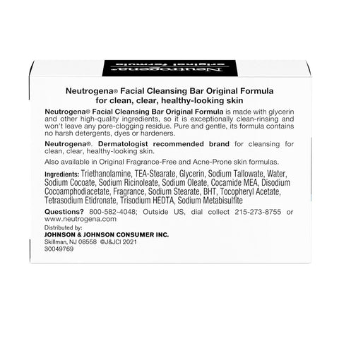 Neutrogena The Transparent Facial Bar Original Formula, 3.50 oz (Pack of 3)