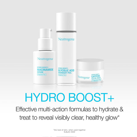 Neutrogena Hydro Boost + Eye Cream for Dark Circles & Puffiness,Under Eye Cream with Caffeine,Hyaluronic Acid and Peptides,Fragrance Free,0.5 oz,(Pack of 2)