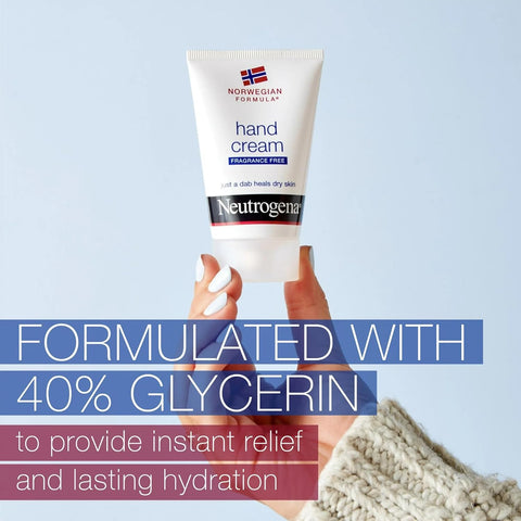 Neutrogena Norwegian Formula Moisturizing Hand Cream Formulated with Glycerin for Dry, Rough Hands, Fragrance-Free Intensive Hand Cream, 2 oz
