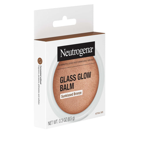 Neutrogena Glass Glow Balm Sunkissed Bronze, Balm Makeup for Dewy Radiant Skin, 0.3 oz