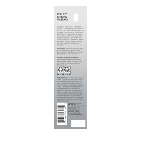 Neutrogena Healthy Lengths Mascara - with Vitamin E & Olive Oil, Lengthening Formula Extends the Look of Your Lashes up to 100% without Clumping, Flaking or Smudging, Carbon Black 0.21 oz