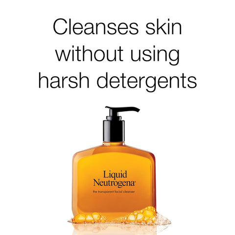 Neutrogena Liquid Gentle Foaming Face Wash with Glycerin, Oil-Free & Hypoallergenic Skin Care Cleanser, Fragrance-Free Moisturizing Facial Cleanser for Daily Use, 8 fl. oz