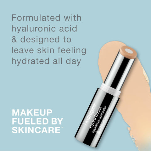 Neutrogena Hydro Boost Hydrating Concealer Stick, Oil-Free, Lightweight Cover-Up Makeup with Hyaluronic Acid Refreshes Dry Skin & Provides Buildable Coverage, 50 Deep, 0.12 Oz