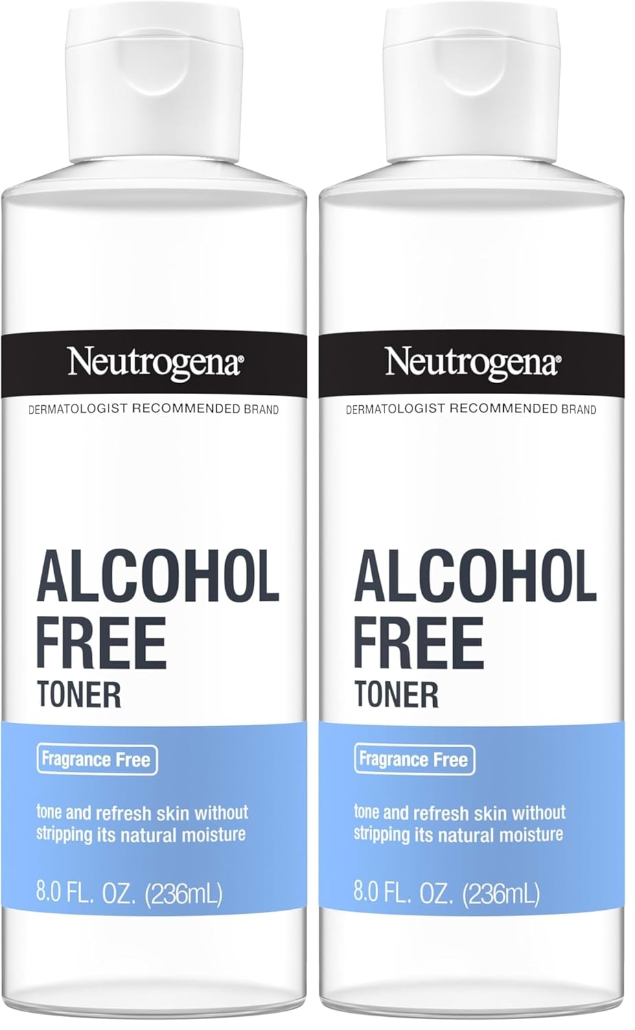 Neutrogena Alcohol-Free Gentle Face Toner | Fragrance-Free | Hypoallergenic | 8 fl. oz | Pack of 2