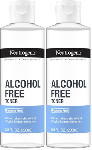 Neutrogena Alcohol-Free Gentle Face Toner | Fragrance-Free | Hypoallergenic | 8 fl. oz | Pack of 2