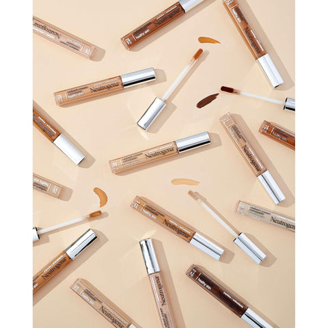 Neutrogena Healthy Skin Radiant Brightening Cream Concealer with Peptides & Vitamin E Antioxidant, Lightweight Perfecting Concealer, Brulee Light/Medium 01 cool undertones, 0.24 oz