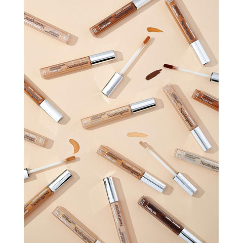 Neutrogena Healthy Skin Radiant Brightening Cream Concealer with Peptides & Vitamin E Antioxidant, Lightweight Perfecting Concealer Cream, Non-Comedogenic, Pecan Medium/Deep 02 with warm (Pack of 2)