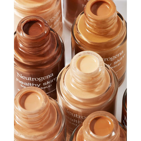 Neutrogena Healthy Skin Liquid Foundation Makeup with Broad Spectrum SPF 20 Sunscreen, Lightweight, Medium Coverage Makeup with Sunscreen and Pro-Vitamin B5, Medium Beige 80, 1 fl. oz