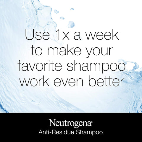 Neutrogena Anti-Residue Clarifying Shampoo, Gentle Non-Irritating Clarifying Shampoo to Remove Hair Build-Up & Residue, 12 fl. oz
