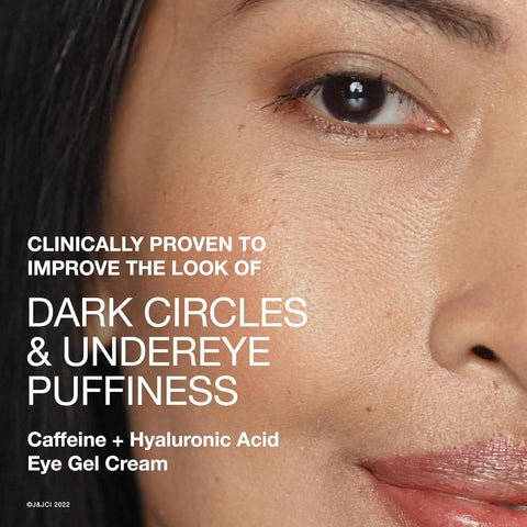 Neutrogena Hydro Boost + Eye Cream for Dark Circles & Puffiness, Under Eye Cream with Caffeine, Hyaluronic Acid and Peptides, Fragrance Free, 0.5 oz