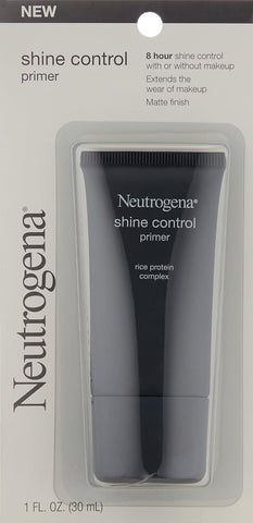 Neutrogena Shine Control Mattifying Liquid Face Primer for Oily Skin, Lightweight, Non-Comedogenic and Non-Greasy Pore and Makeup Primer with Oil-Absorbing Rice Protein, 1 fl. oz