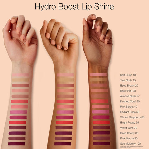 Neutrogena Hydro Boost Moisturizing Lip Gloss, Hydrating Non-Stick and Non-Drying Luminous Tinted Lip Shine with Hyaluronic Acid to Soften and Condition Lips, 23 Ballet Pink Color, 0.10 oz