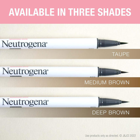 Neutrogena Microbrow Tint Serum Pen, Precision Tipped Tinted Eyebrow Pen with Panthenol to Nourish & Condition Brows, Helps Create Fuller, Natural-Looking Brows, Medium Brown, 0.016 Fl. Oz