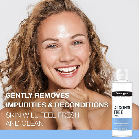 Neutrogena Alcohol-Free Gentle Face Toner | Fragrance-Free | Hypoallergenic | 8 fl. oz | Pack of 2