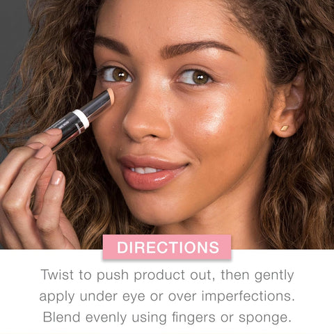 Neutrogena Hydro Boost Hydrating Concealer Stick, Oil-Free, Lightweight Cover-Up Makeup with Hyaluronic Acid Refreshes Dry Skin & Provides Buildable Coverage, 50 Deep, 0.12 Oz